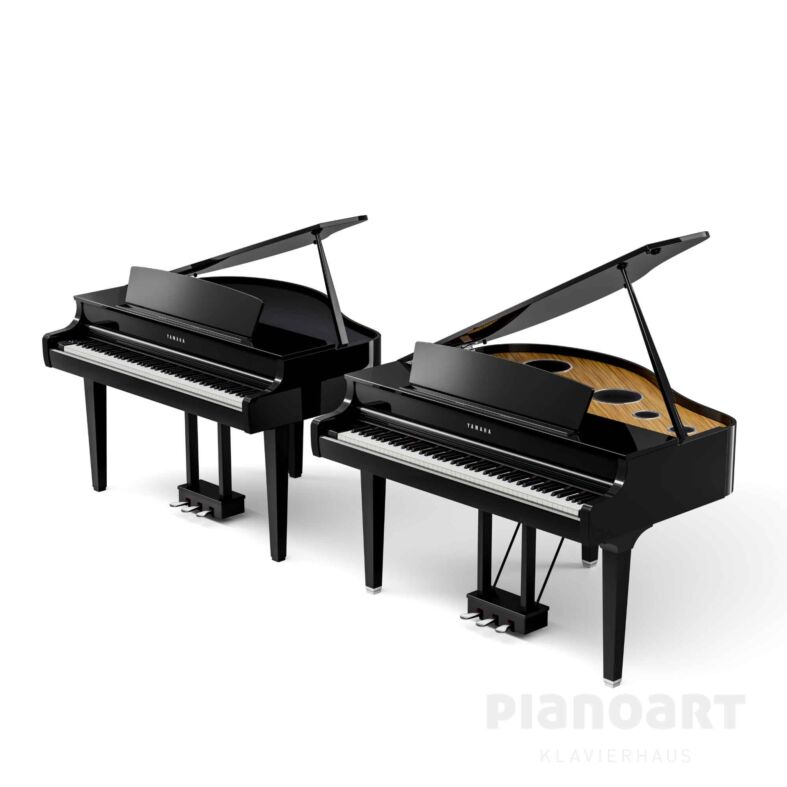 Zwei Digital Flügel Yamaha CLP 865 GP und Yamaha CLP 895 GP in Schwarz