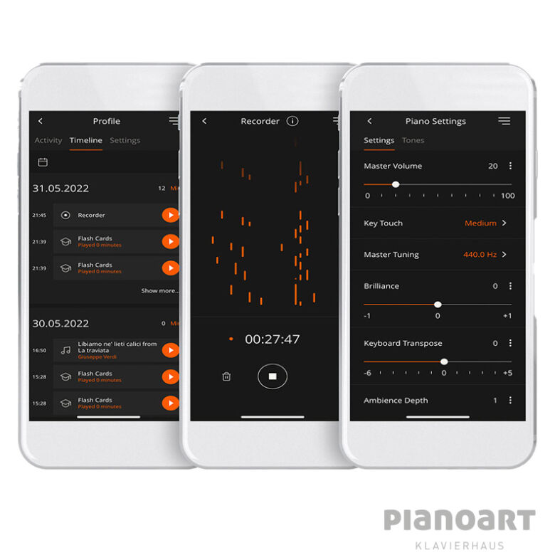 Roland LX-9 Digital Piano App 3 Ansichten
