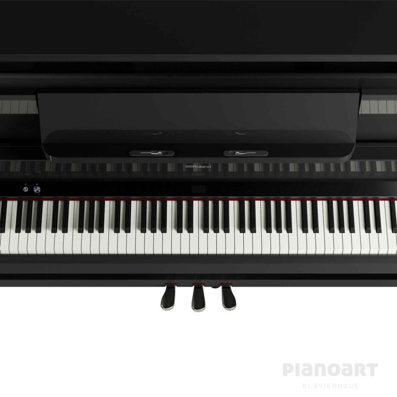 Roland LX-9 PE in Schwarz Hochglanz Ansicht von oben