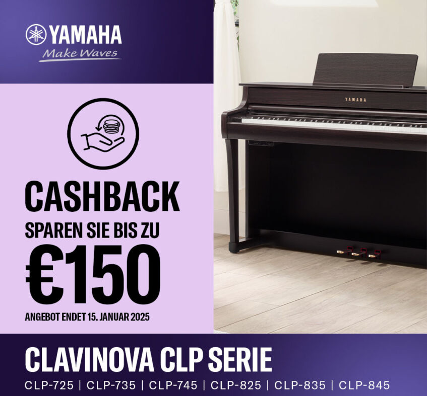 YAMAHA Cashback für Clavinova CLP Digitalpianos